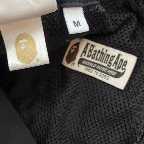 A Bathing Ape World Gone Mad Black Nylon Pants - Slim Straight Sz M - Picture 8 of 8